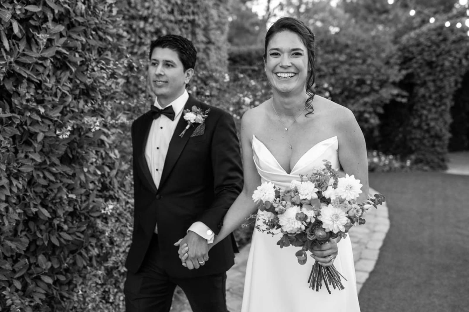 Wedding day, walking down the aisle